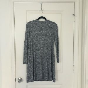 love, Fire Knit Gray Swing Dress